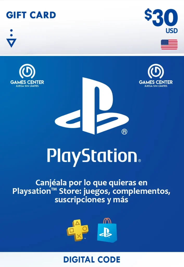 PlayStation Network Card – PSN CARD $30 USA – PS4 PS5 GAMES CENTER PERÚ
